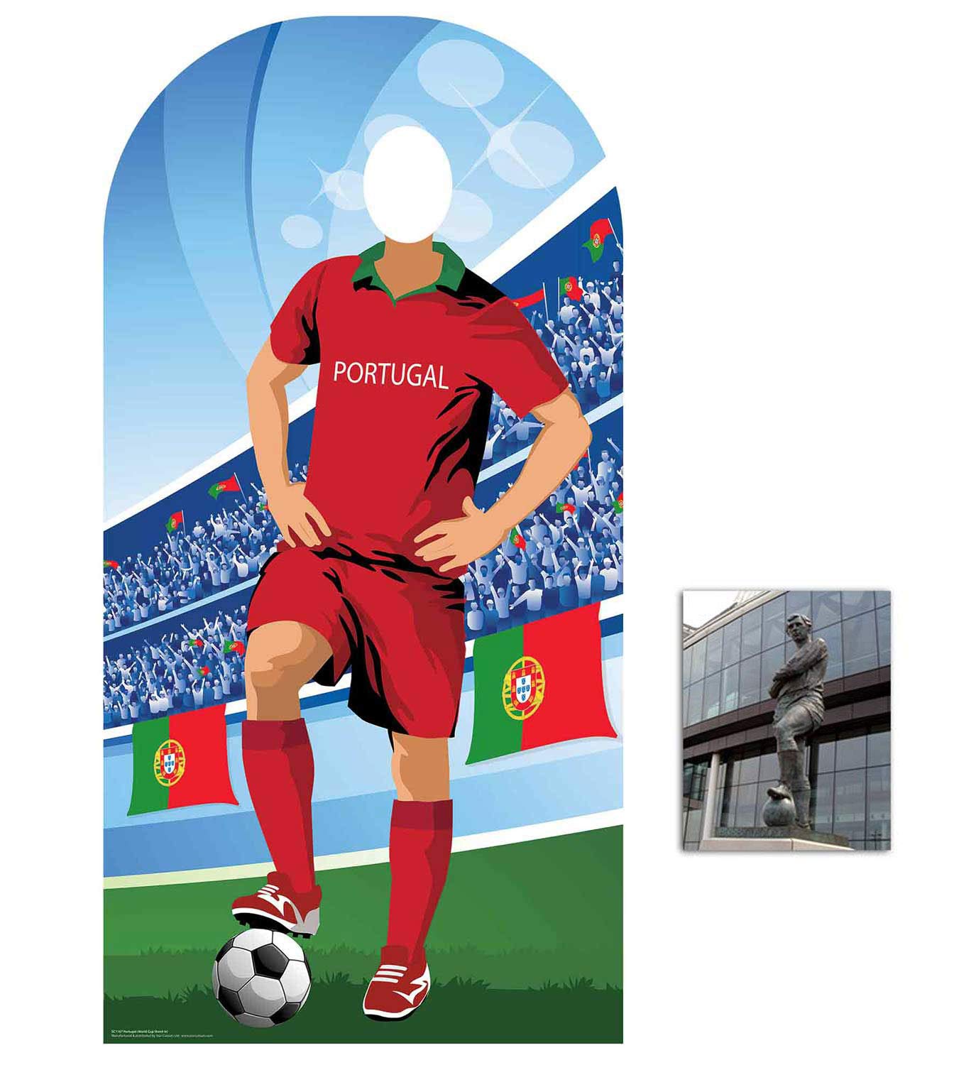World Cup 2018 Portugal Football Cardboard Cutout Stand-in - Santos Ronaldo