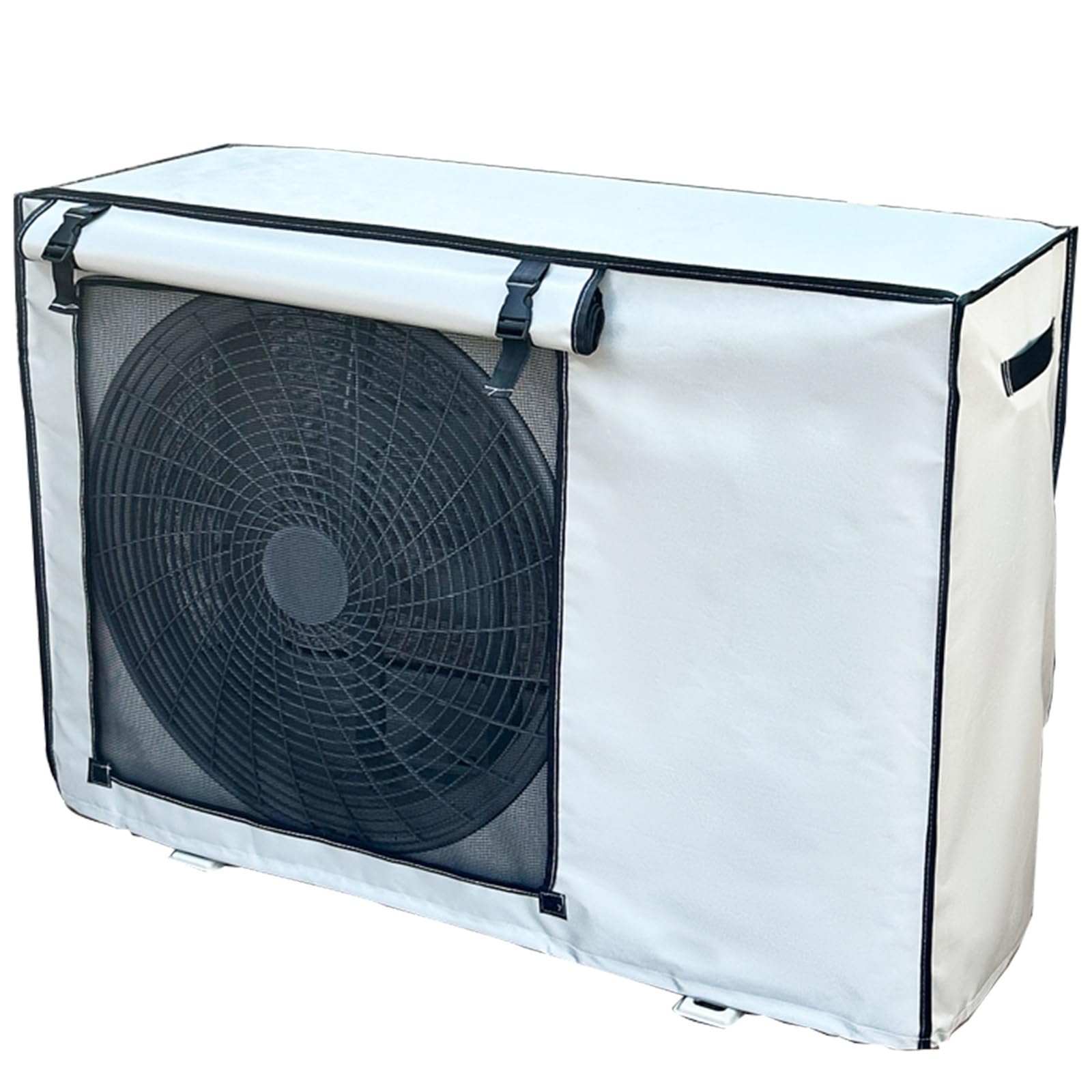 Telo di Copertura Esterno Impermeabile in Tessuto Oxford per condizionatore d'Aria, Protezione per Pompa di Calore con Chiusura sicura, Dimensioni 80x55x30 cm (31x22x12 Pollici) -
