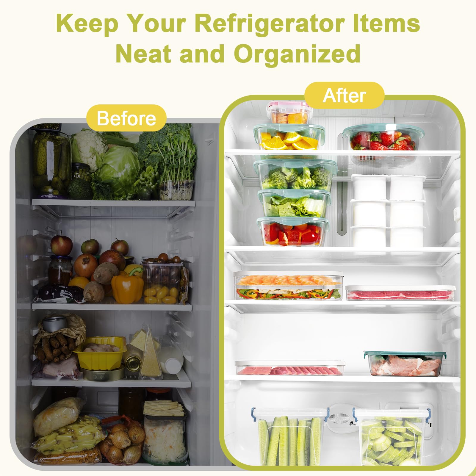 5 recipientes de carne para refrigerador, contenedor apilable de tocino para refrigerador, cajas de almacenamiento de alimentos con 5 tapas para cortes fríos, queso, almuerzo, carne, salami