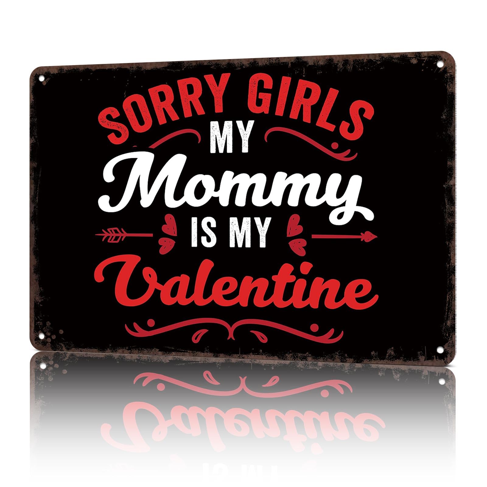 KWQDOZF Vintage Metal Signs Valentine Mommy Mom Son Funny Tin Sign Poster Wall Art For Home Room Bedroom Office Decor 8x12inch