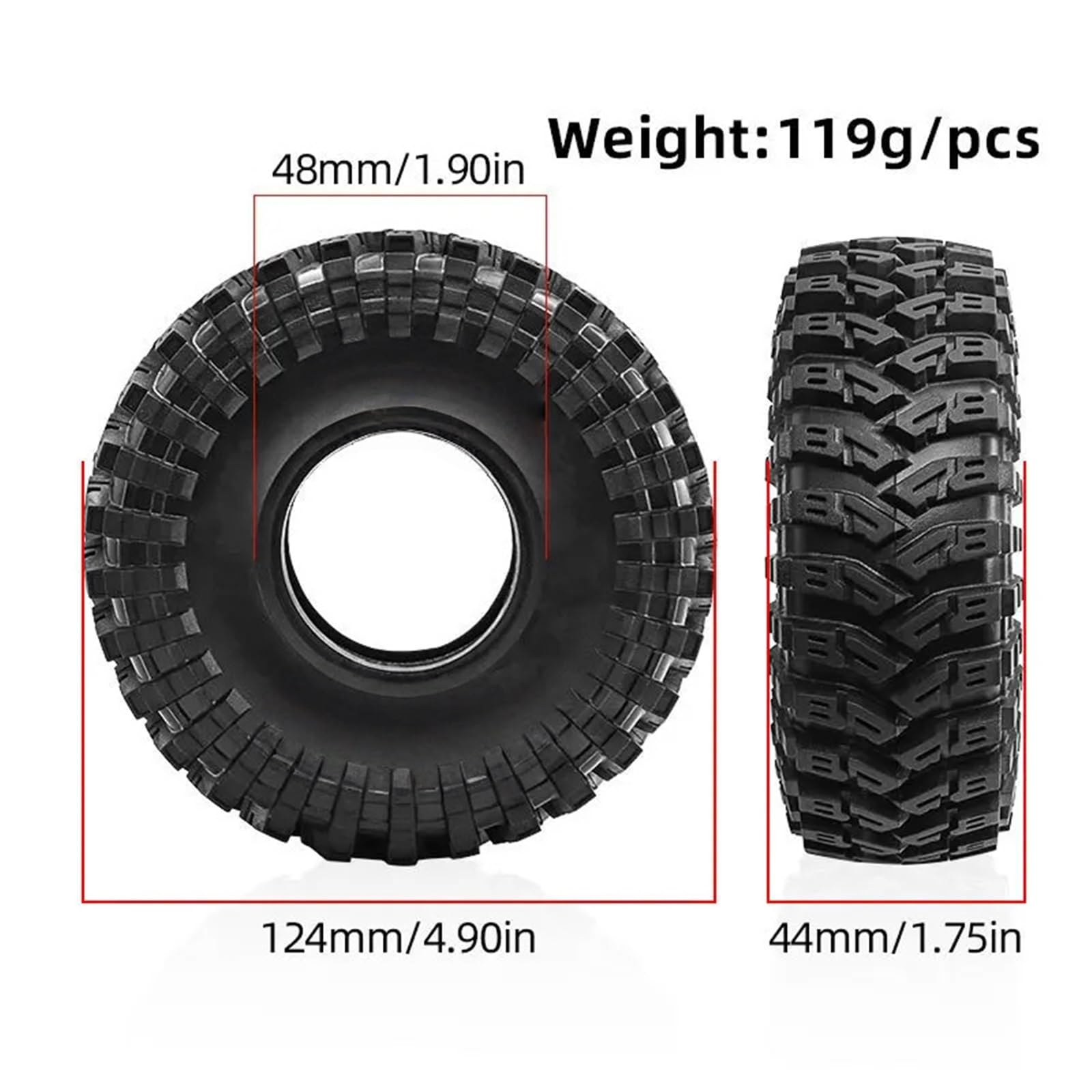 Accessori Rc Per SCX10 90046 D90 Per TRX4 Per TRX6 Scalatore 1.9 Pollici Pelle Pneumatico L'arrampicata RC Parti Di Automobili Modelli Giocattoli Ricambio Decorativi