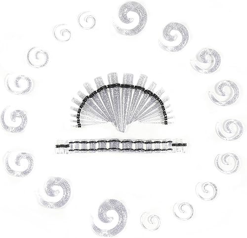 Miniatura 13 de Memsion Kit de estiramiento de orejas, 54 piezas, 14 calibres 00, kit de piercings