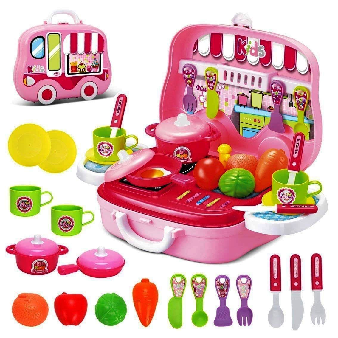 Buy KALRAV Plastic New Kitchen Play Set Pretend Kitchen Set for Kids Girls,Cook Role Play with
