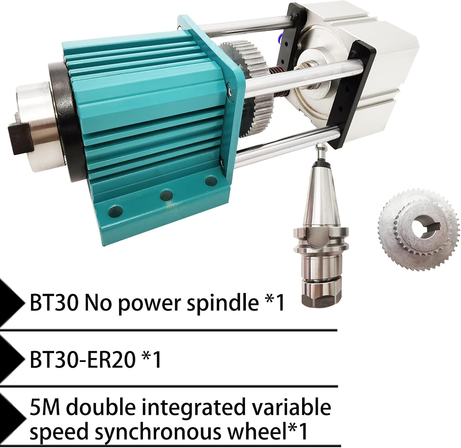 Semi-automatic Tool Changing Spindle No Power Spindle Pneumatic Cylinder BT30 Cylinder Spindle Assembly Suitable bt30 Spindle for Engraving Drilling Metal Recutting