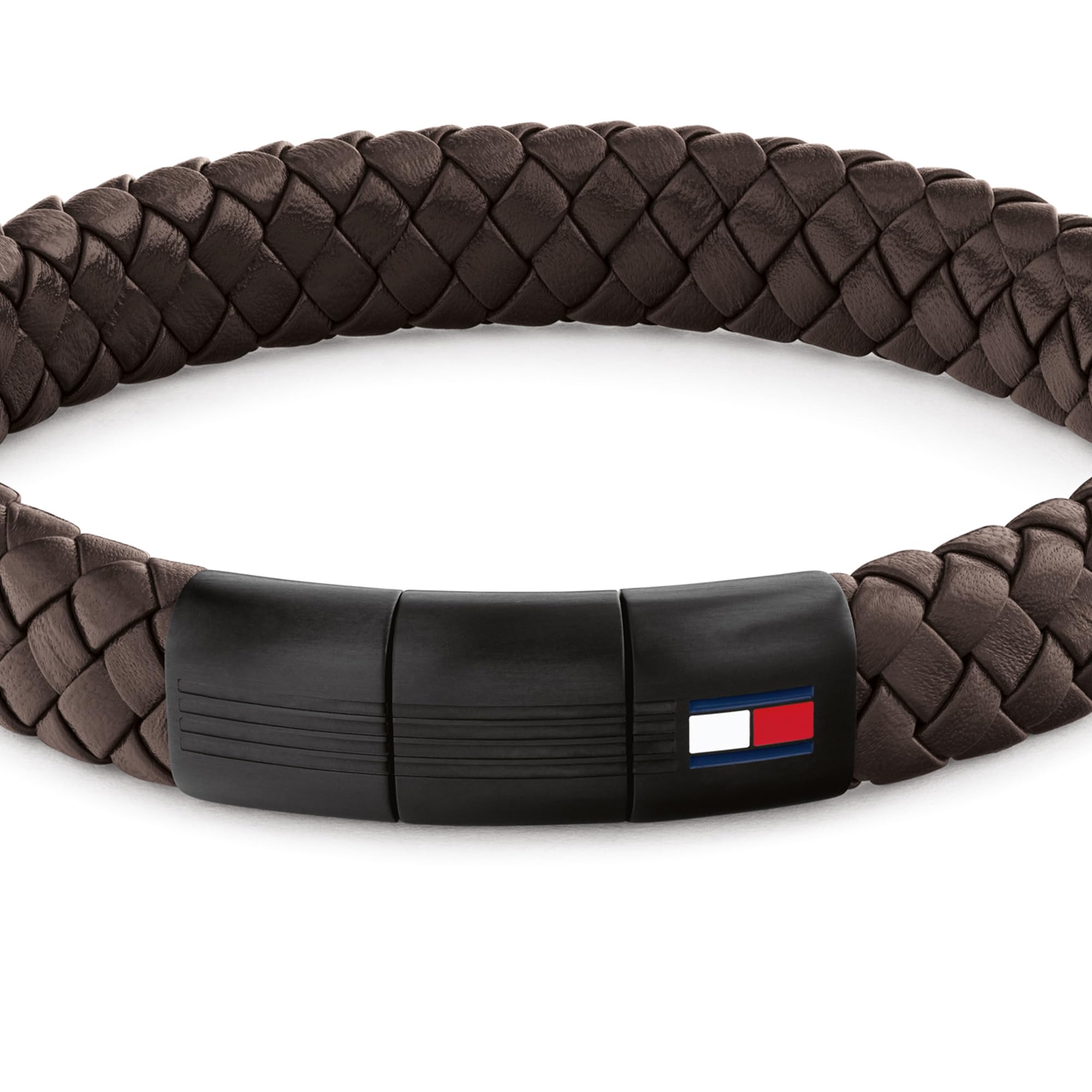 Tommy Hilfiger Jewelry Geflochtenes Lederarmband für Herren Braune Farbe - 2790661 – Ansicht 2