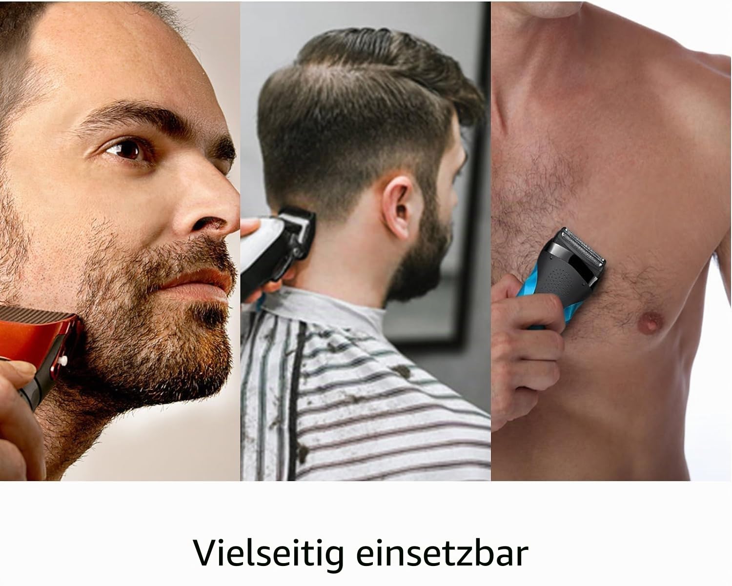 Flylin Bartschneider-Aufsatz, passend für Br-aun Serie 5, 6 und 7 Elektrorasierer 1/2/3/5/7 mm, Ersatz-Rasierer-Führungskämme für 5018s/5020s/6075cc/7071cc/7075cc/7085cc/7020s/5050cs/6020s/6072cc