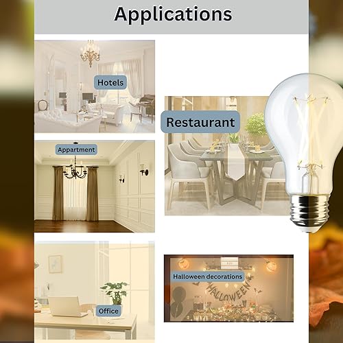 Miniatura 9 de Satco S12463 8A19CLLEDE269304PK120V (24 LED Light Bulbs)