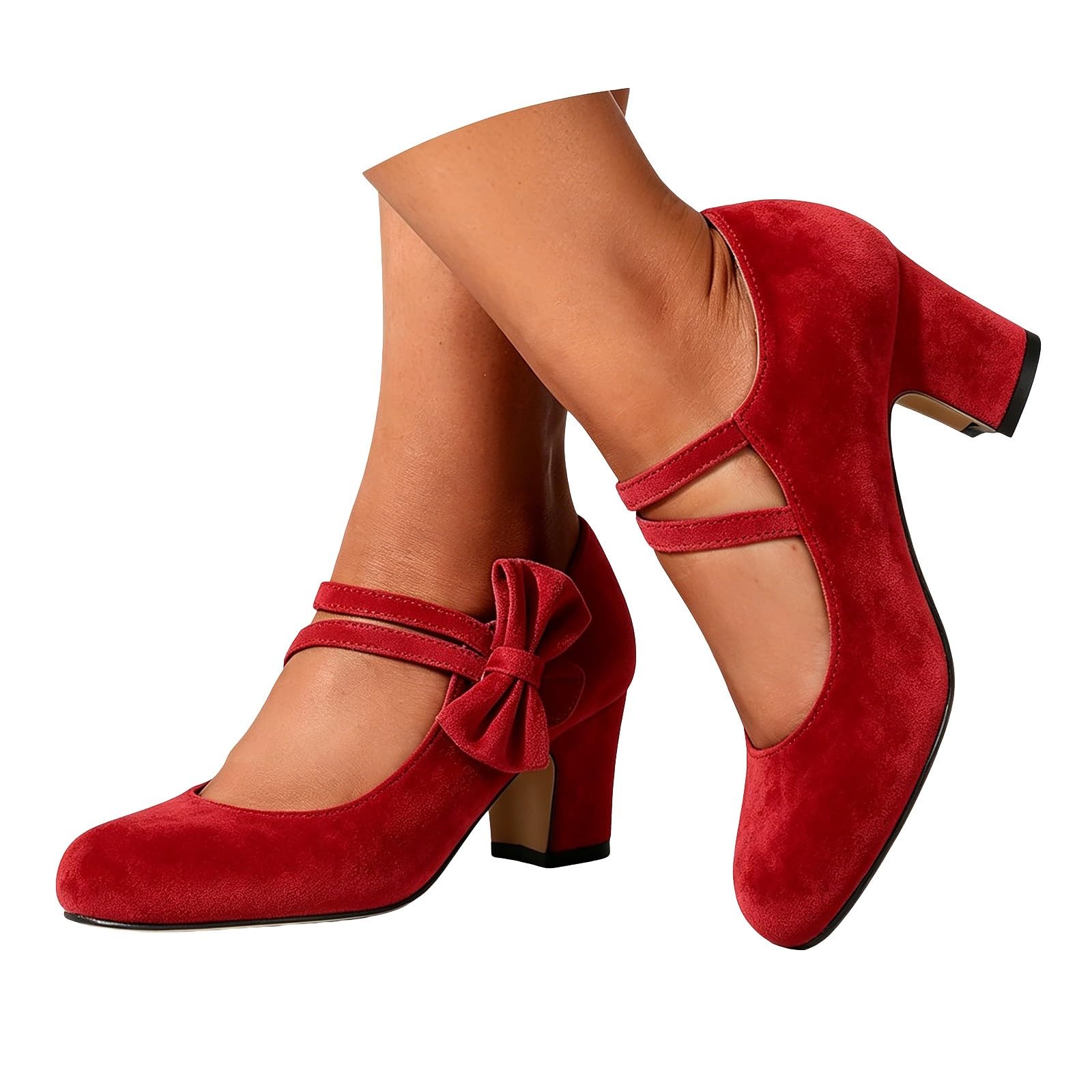 Mary Jane Zapatos de tacón para mujer, zapatos de noche, cómodos zapatos