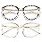 Cyxus 2 Pack Blue Light Glasses for Woman, Reduce Eye Strain and Migraine Perfect for Office and Programming Ultra-Light TR9O Frames for All-Day Comfort