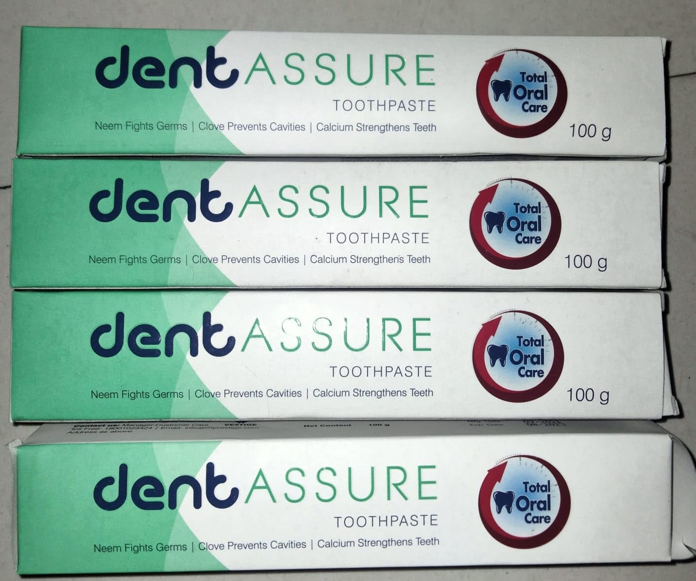 Assure toothpaste 100gm pack of 8