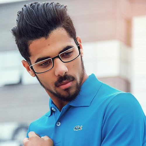 Miniatura 8 de Kerecsen Paquete de 5 lentes de lectura para mujereshombres, lectores de marco de media luna con bisagras de resorte