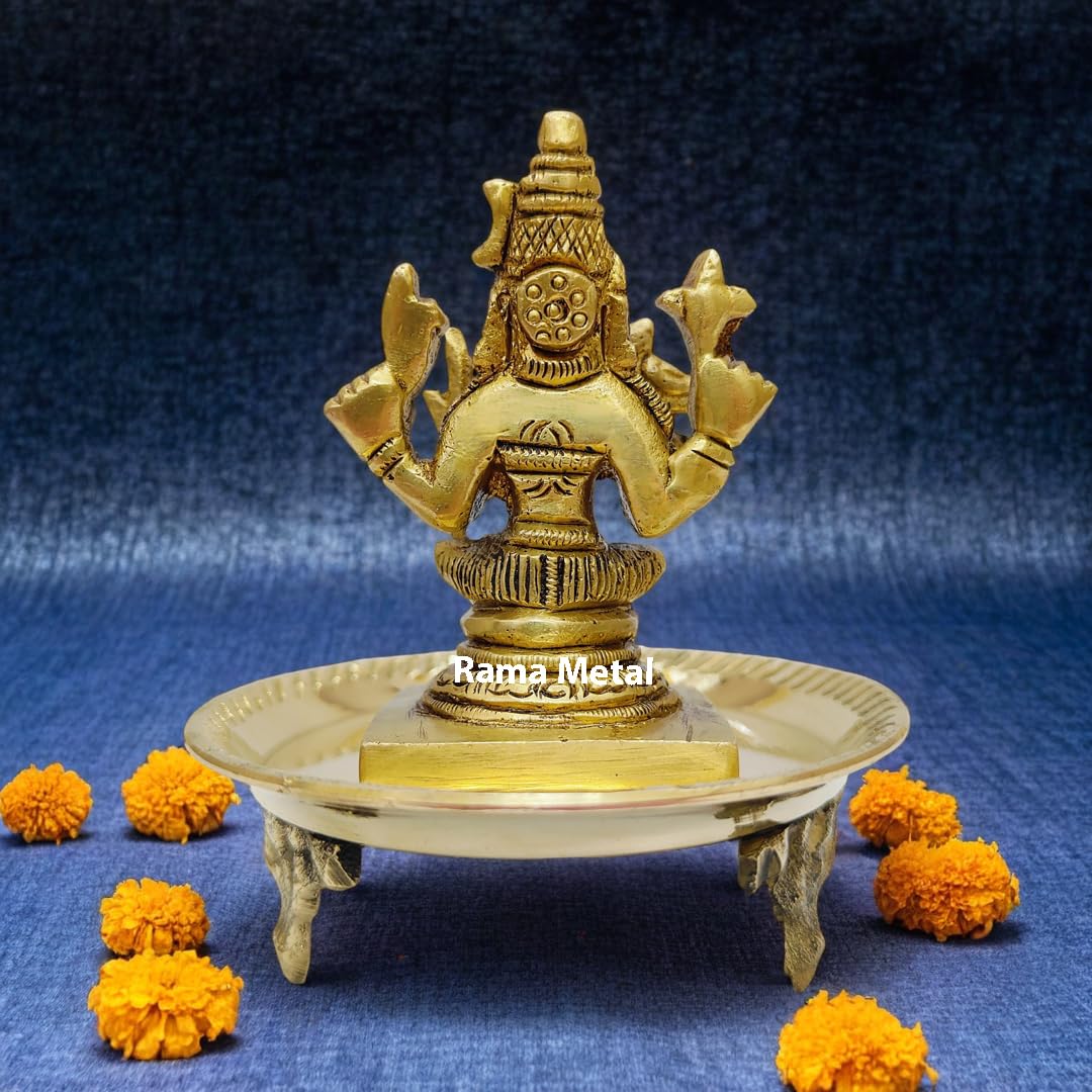 Brass Kamatchi Amman Statue - Hindu Idol -4 Brass Kamatchi Amman Statue - Hindu Idol -4