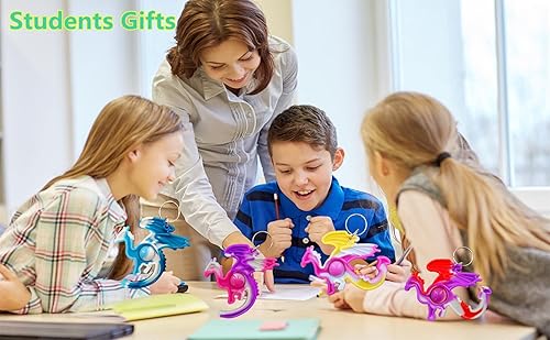 Miniatura 10 de Mini llavero de burbujas a granel, regalo de fiesta de avión, regalo pequeño de cumpleaños para estudiantes de aula, niños y niñas