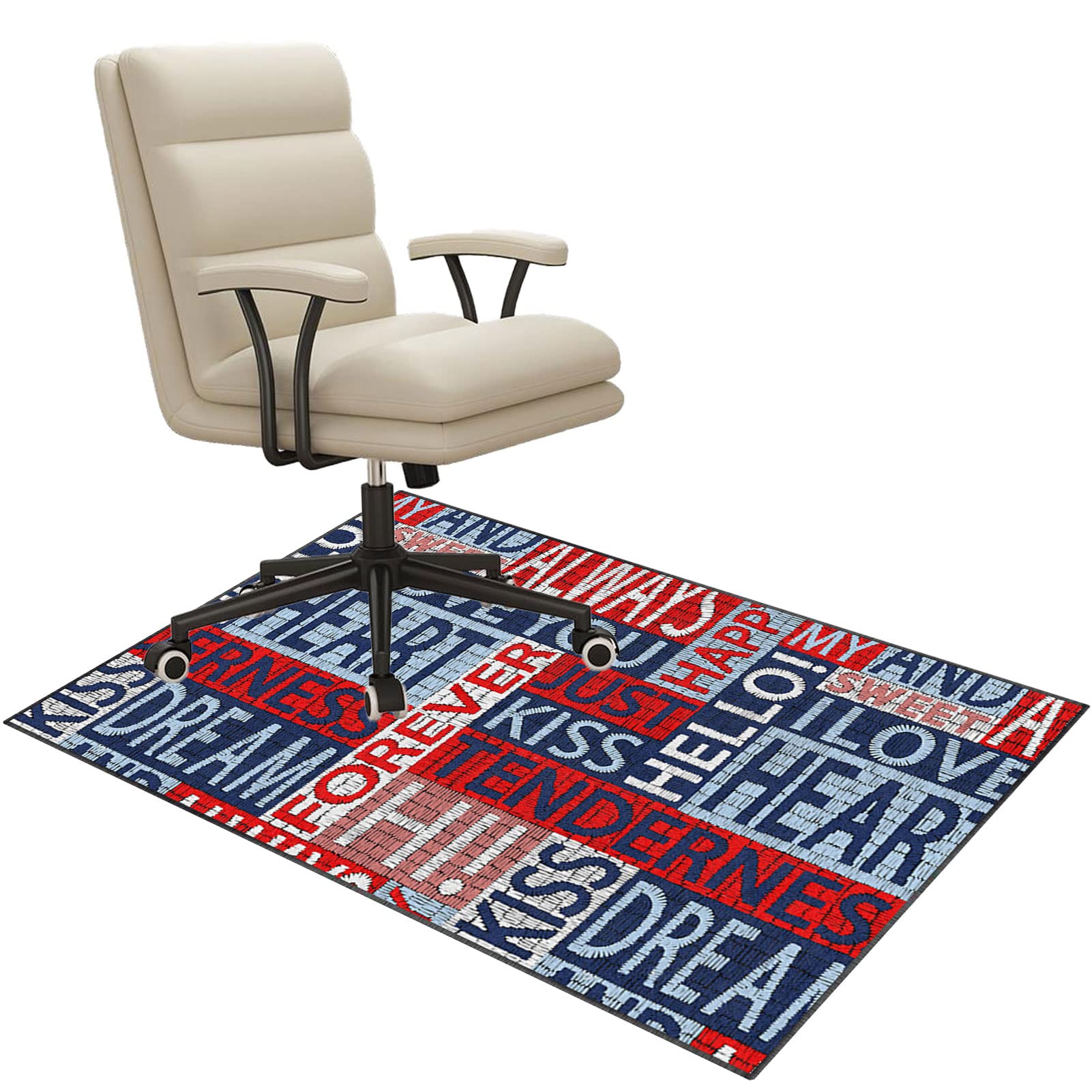 EYZO 120 X 160 cm Chair Mat For Carpeted Floor, Office Chair Mat, Gaming Chair Mat, Multi-Purpose Carpet Protector Rug, Desk Chair For Carpeted Hardwood Floor, Protects Floors, Computer Floor Mat