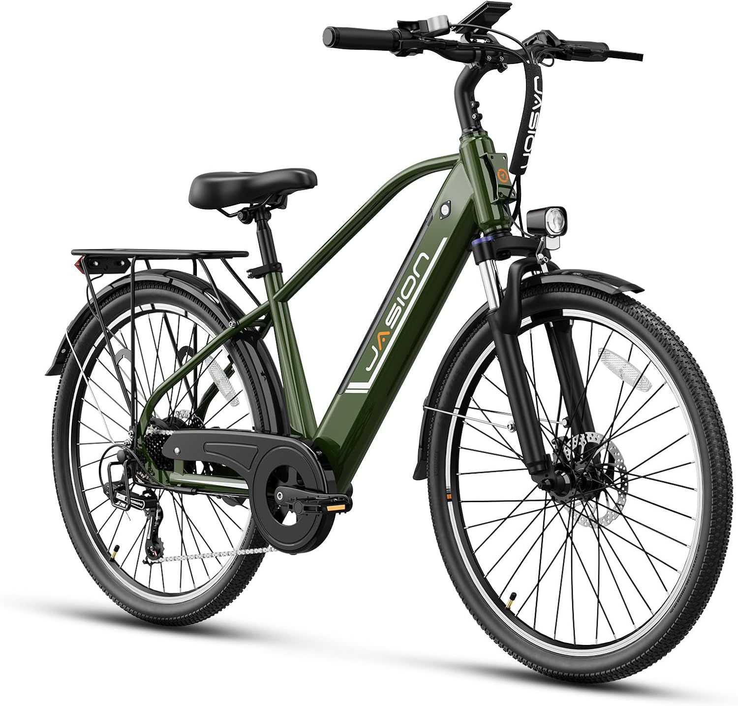 Jasion Roamer/ST Electric Bike para adultos, 1200W Peak Motor Bateria 528Wh Removível, 62 milhas 28 mph City Cruiser eBike,26'' Bicicletas de passageiros, eBike com suspensão dianteira para mulheres, homem, certificado por UL2849
