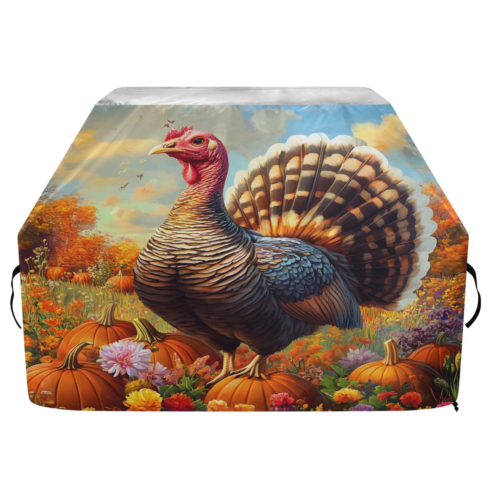 Copertura per barbecue di alta qualità, impermeabile, resistente allo sbiadimento, resistente, adatta per griglie fino a 25 in campo di zucca in Turchia
