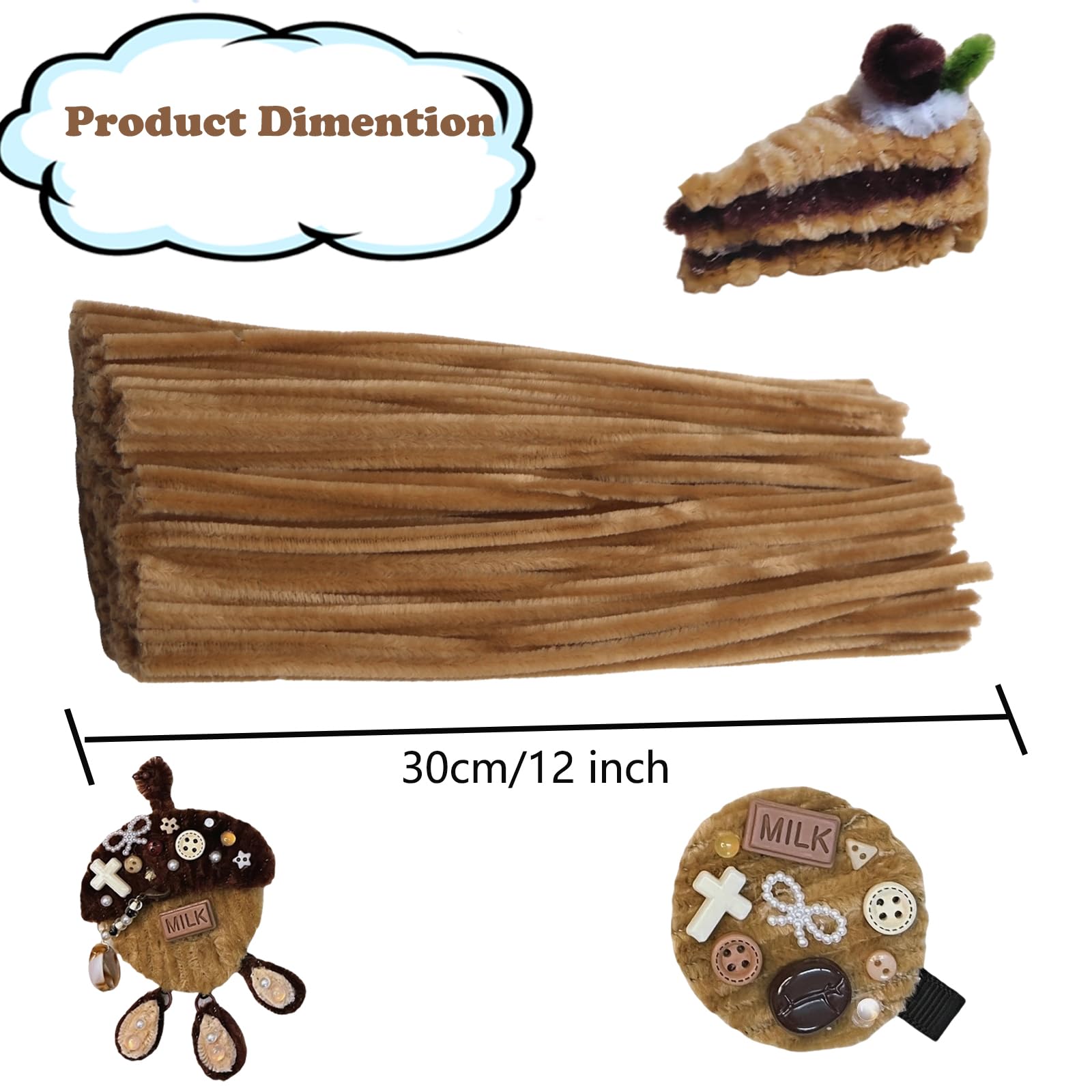 Lot de 500 cure-pipes en chenille pour décoration de Noël, projets artistiques et 5 couleurs assorties