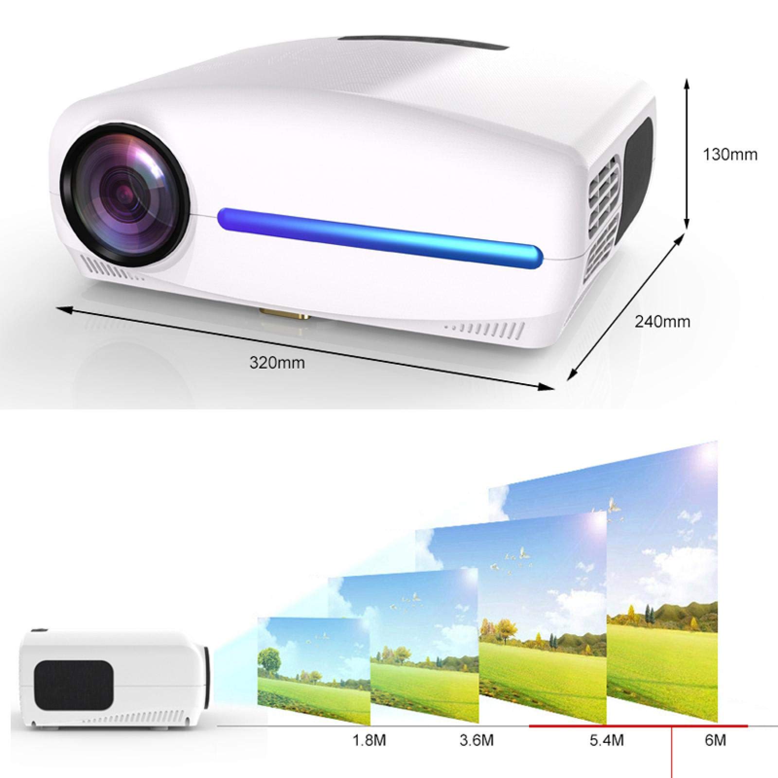 4K Full HD LED Proiettore Android Wifi Smart Home Theater Video Proiettore