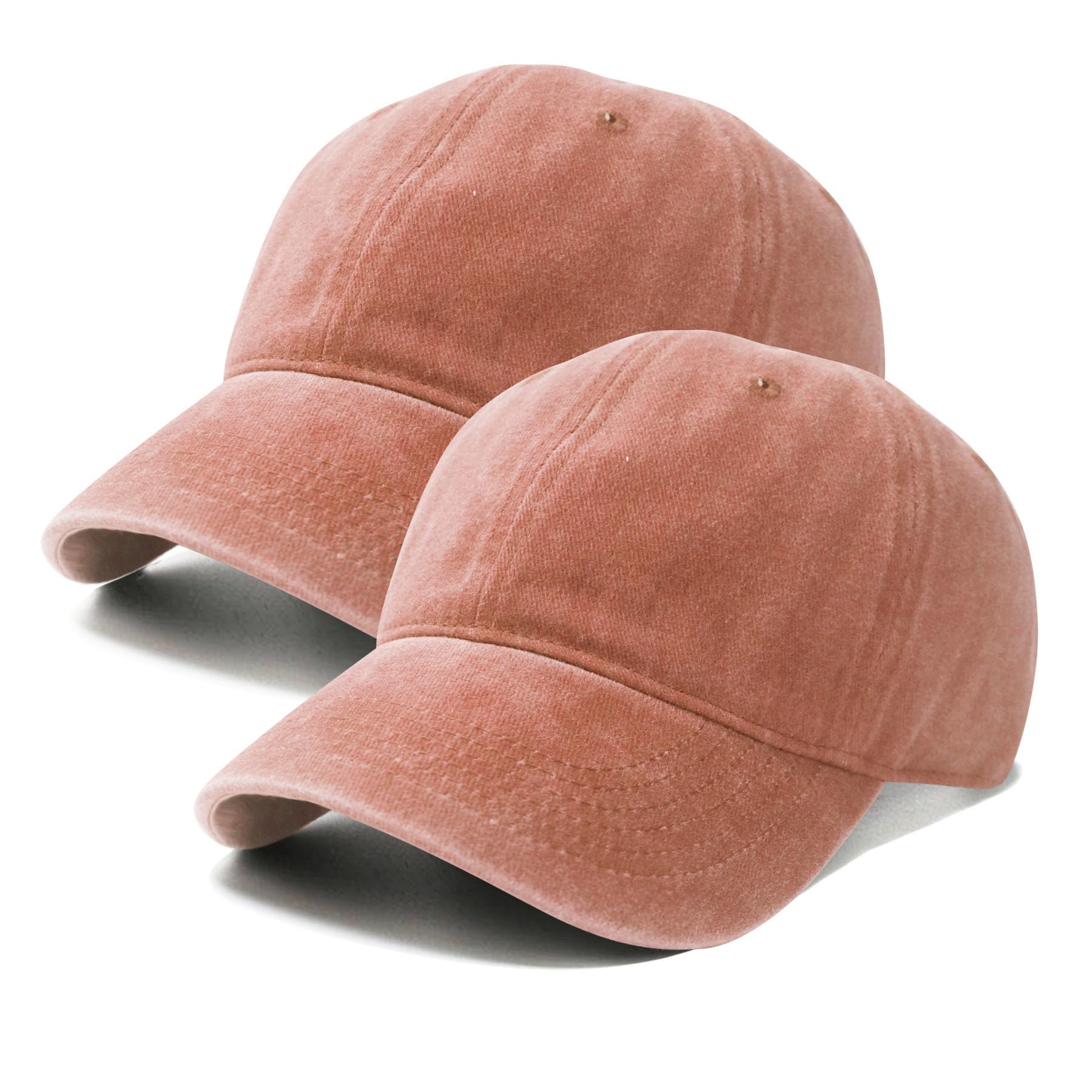 PFFY 2 Packs Vintage Washed Distressed Baseball Cap Dad Hat for Men Women | Adjustable Snapback, Breathable Golf Dad Caps, Cotton Hats, Classic Low Profile, Wear Comfortable, Ideal for Travel Running