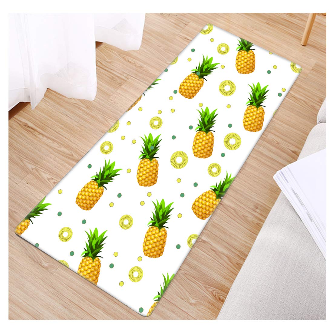 POLERO Tapis de yoga écologique, non toxique, absorbant la transpiration, tapis de fitness, portable, léger, antidérapant, Femme, 29 Tournesol
