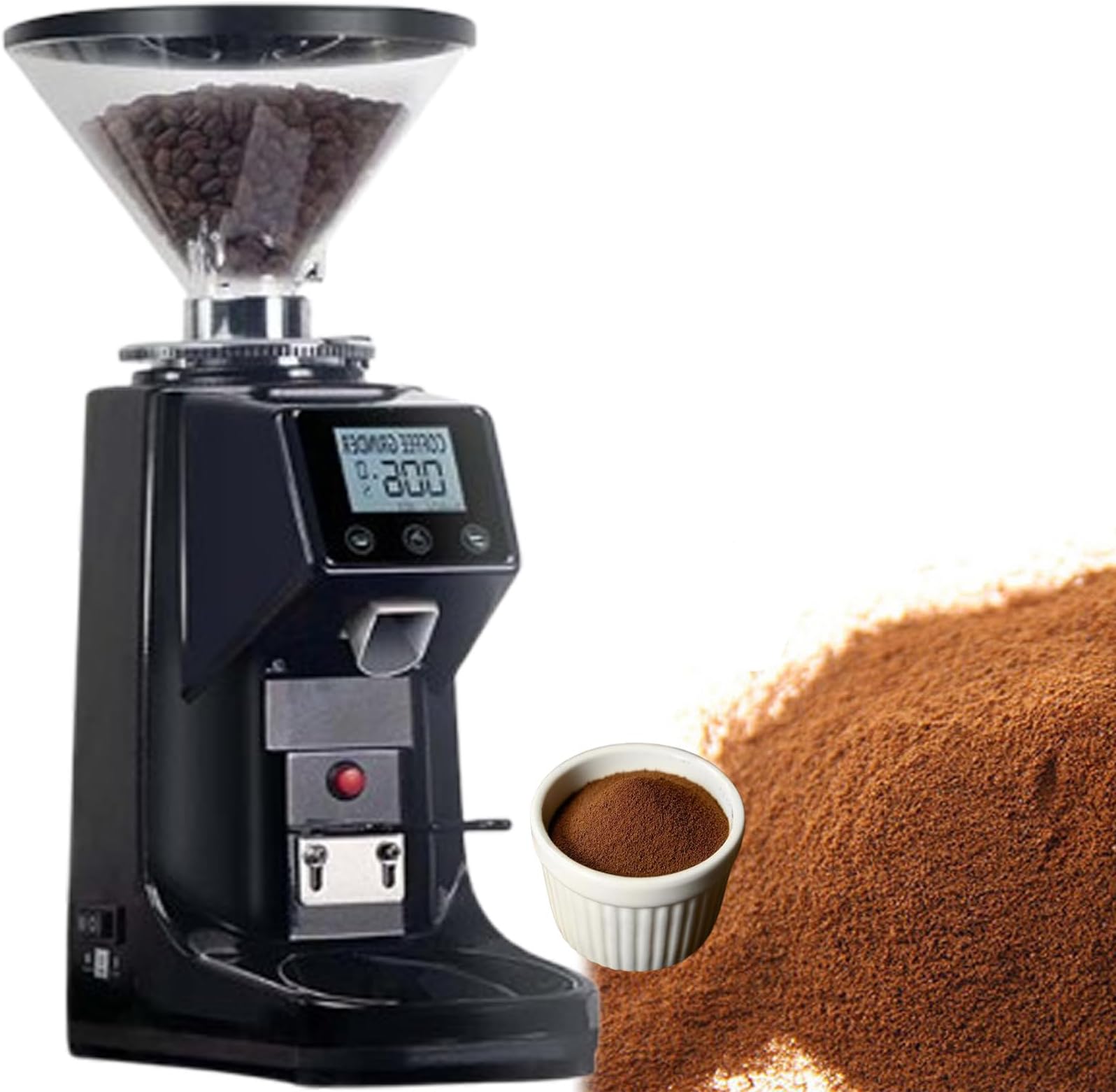 200/500g Conical Coffee Grinder, 200W Coffee Grinder Electric, Smart Dose Control, 19 Grind Settings, for Pour Over/Drip/French Press