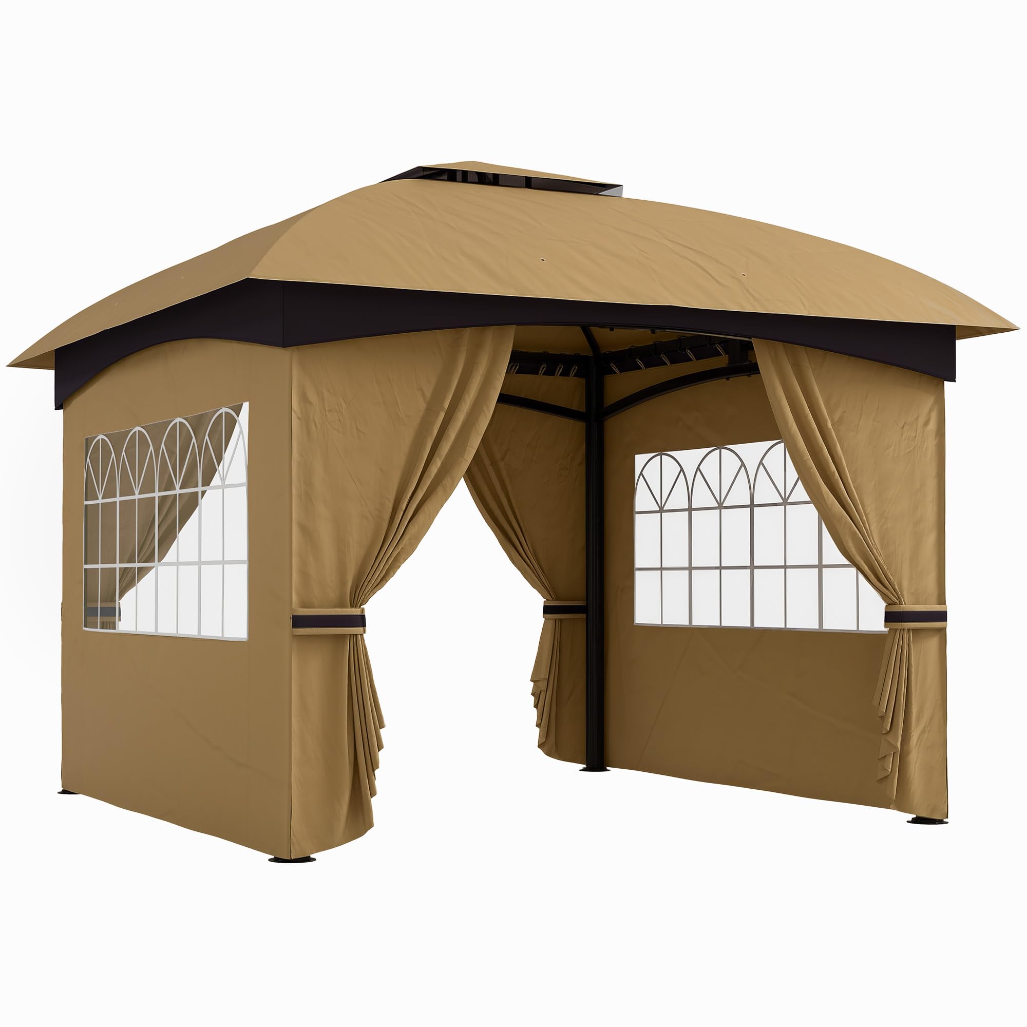 Outsunny Altana ok. 3,4x3,4 m wodoodporna 4 panele boczne beżowy