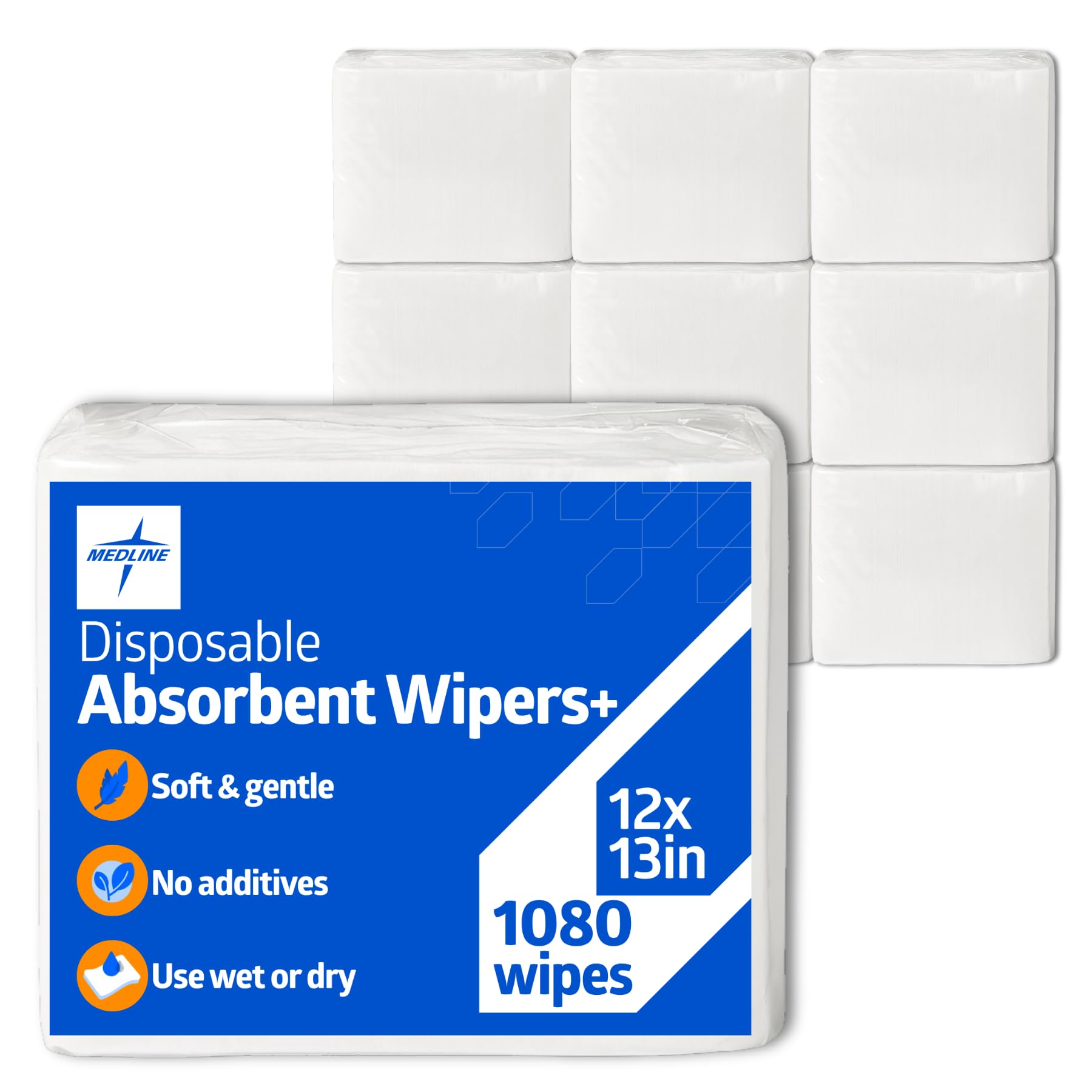 Medline Lot de 90 lingettes absorbantes et jetables résistantes 30,5 x 33 cm