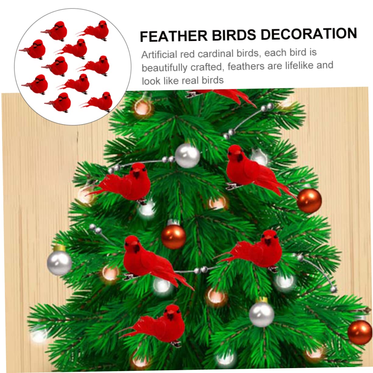 IMIKEYA 30 STK Weihnachten roter Vogel Anhänger Weihnachtsdekorationen gewürzeset weihnachtsvögel mittelstücke weihnachtskardinal floral rot Christbaumschmuck Vögel DIY Dekoration Schaum
