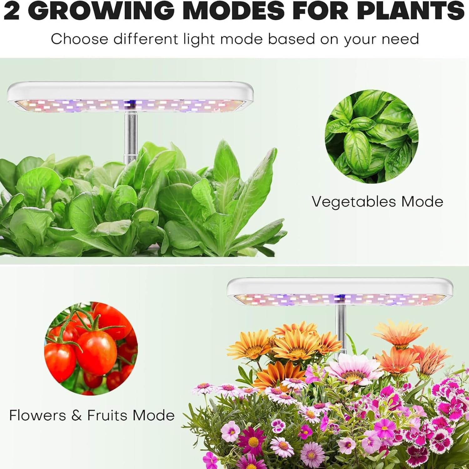 Accesorios Decorativos para el hogar, Sistema de jardín hidropónico de Hierbas aromáticas para Interiores con luz LED de Cultivo y Temporizador automático: