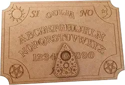 Tabuleiro Tabua Ouija em mdf jogo Wicca completo decoração