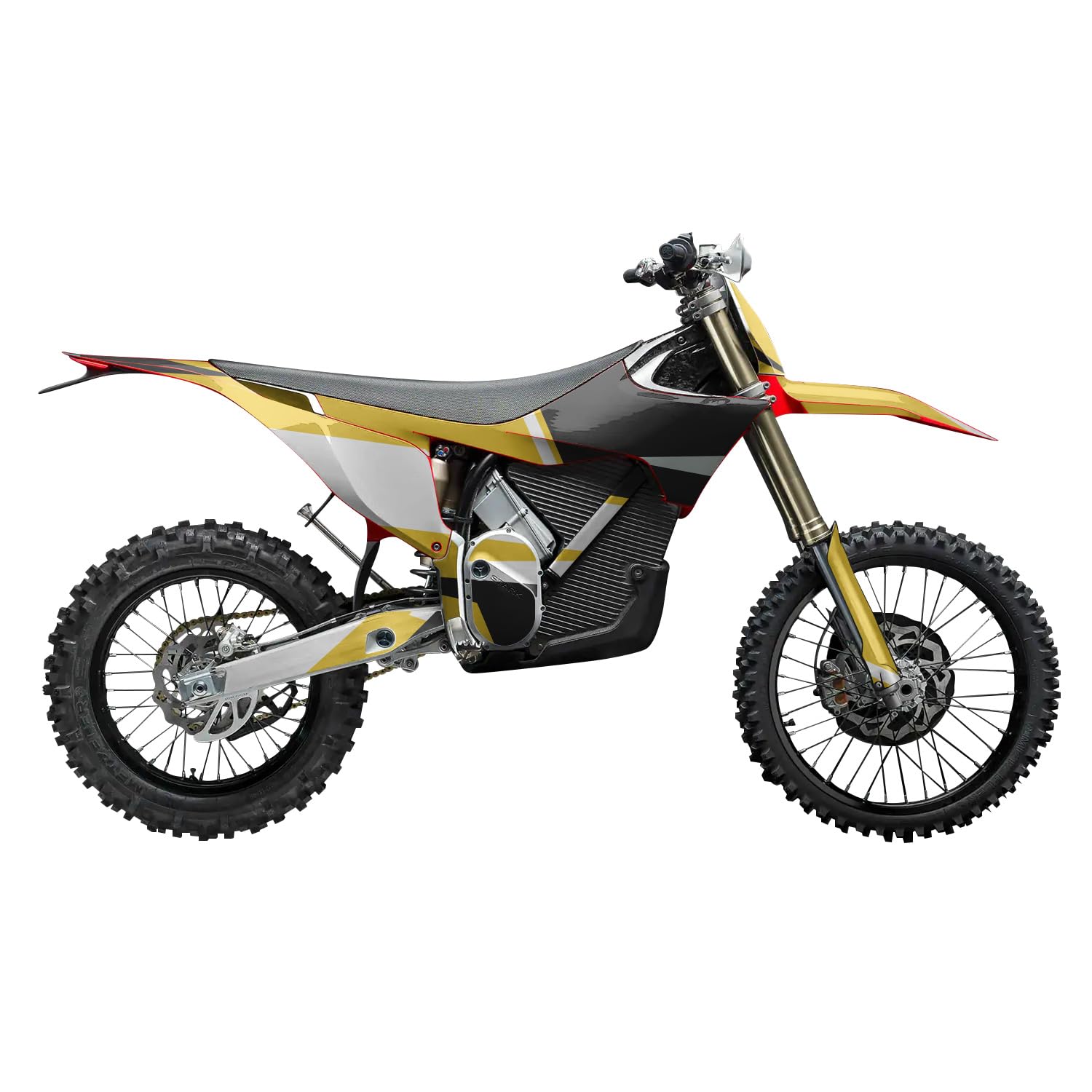 Stark Varg MX 2023-2025 Graphics Kit Wrap - Yellow Tear - Varg MX Skin - Premium 3M Vinyl Protective Wrap Decal Cover - Easy to Apply | Crafted in The USA by MightySkins