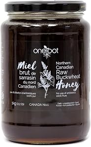 ONEROOT Canadian Raw Buckwheat Honey | Higher in Antioxidants Than Manuka (1 kg)