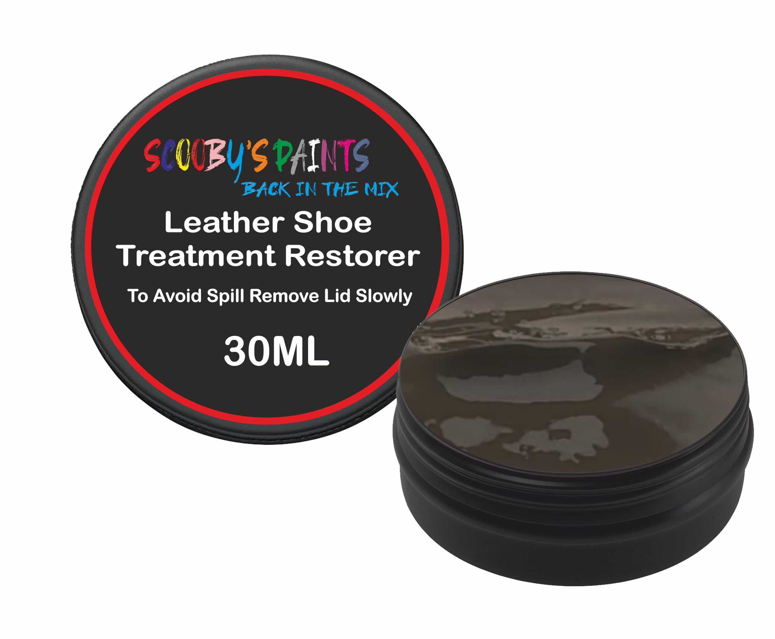 Scooby Paints Leather Shoe Colour Restorer Recolouring Balm Repair Treatment for Faded & Worn Absorbent Leather Furniture, Sofas, Chairs (LEATHER BROWN) — image 1