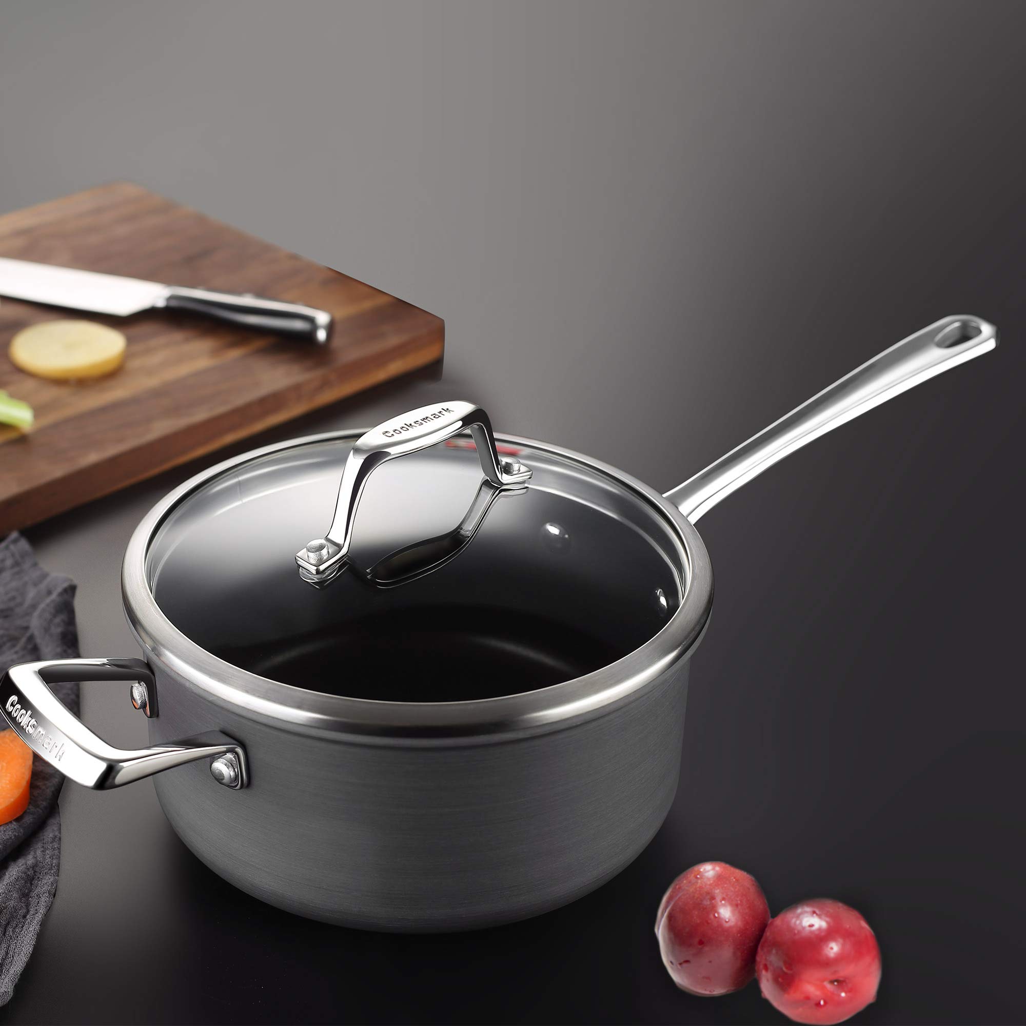 Amazon.co.jp: COOKSMARK 硬質アルマイト加工ノンスティックIH調理器具