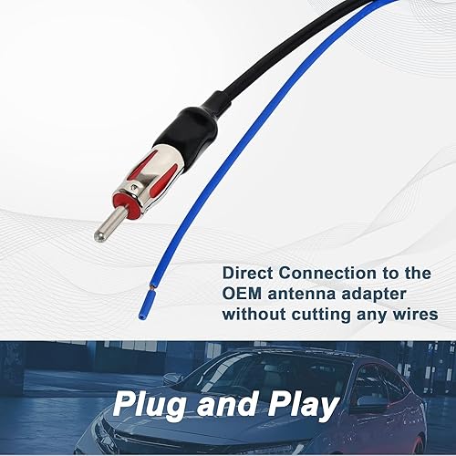 Miniatura 3 de RED WOLF Adaptador de arnés de cable de antena de radio compatible con Honda CivicAccordFitCR-ZCR-VOdysseyPilotInsight, Acura ILX 2012-2016 Cable de
