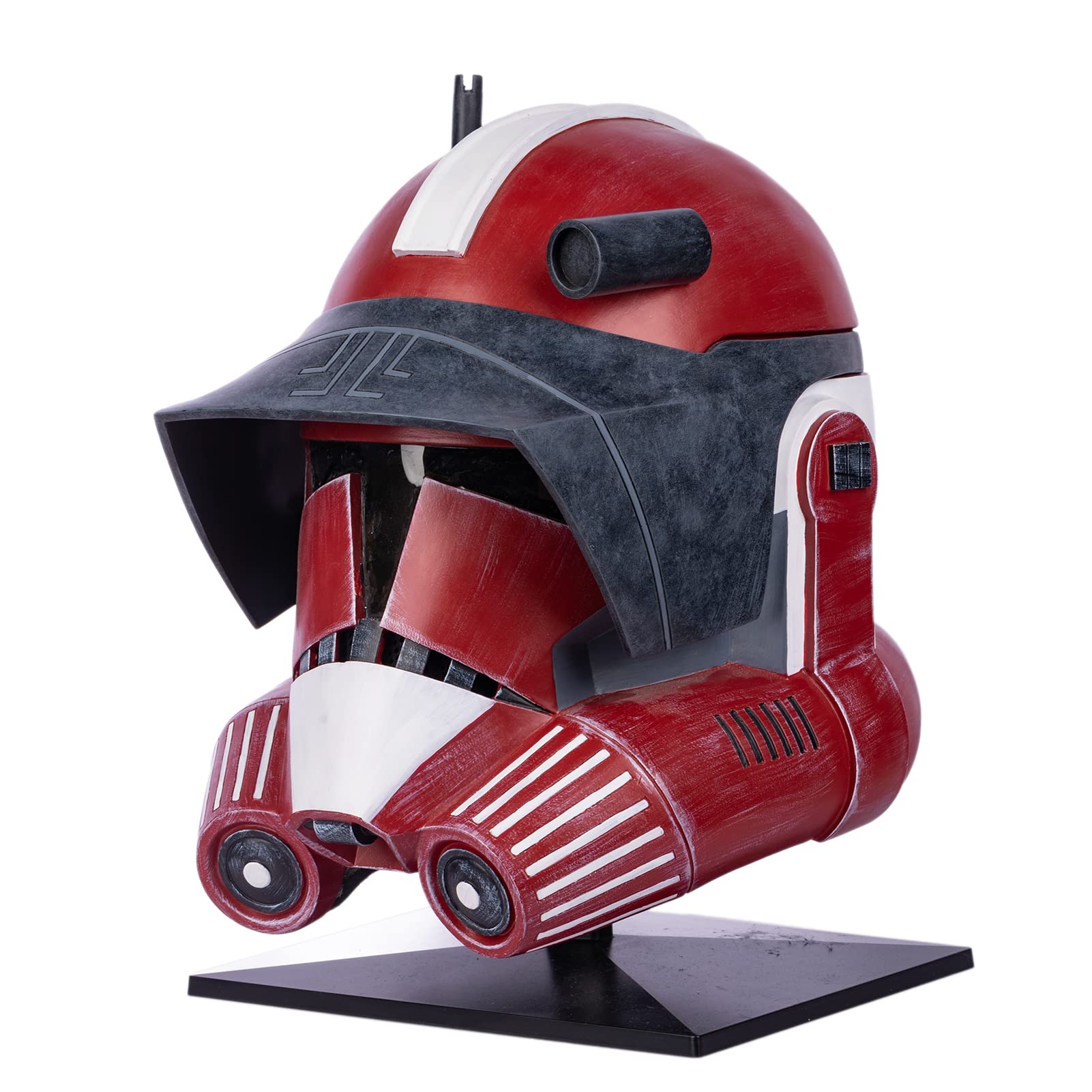 Koshowgic Red White Resin Commander Series Helmet Men Halloween Mask Cosplay Costume Adult Collectibles