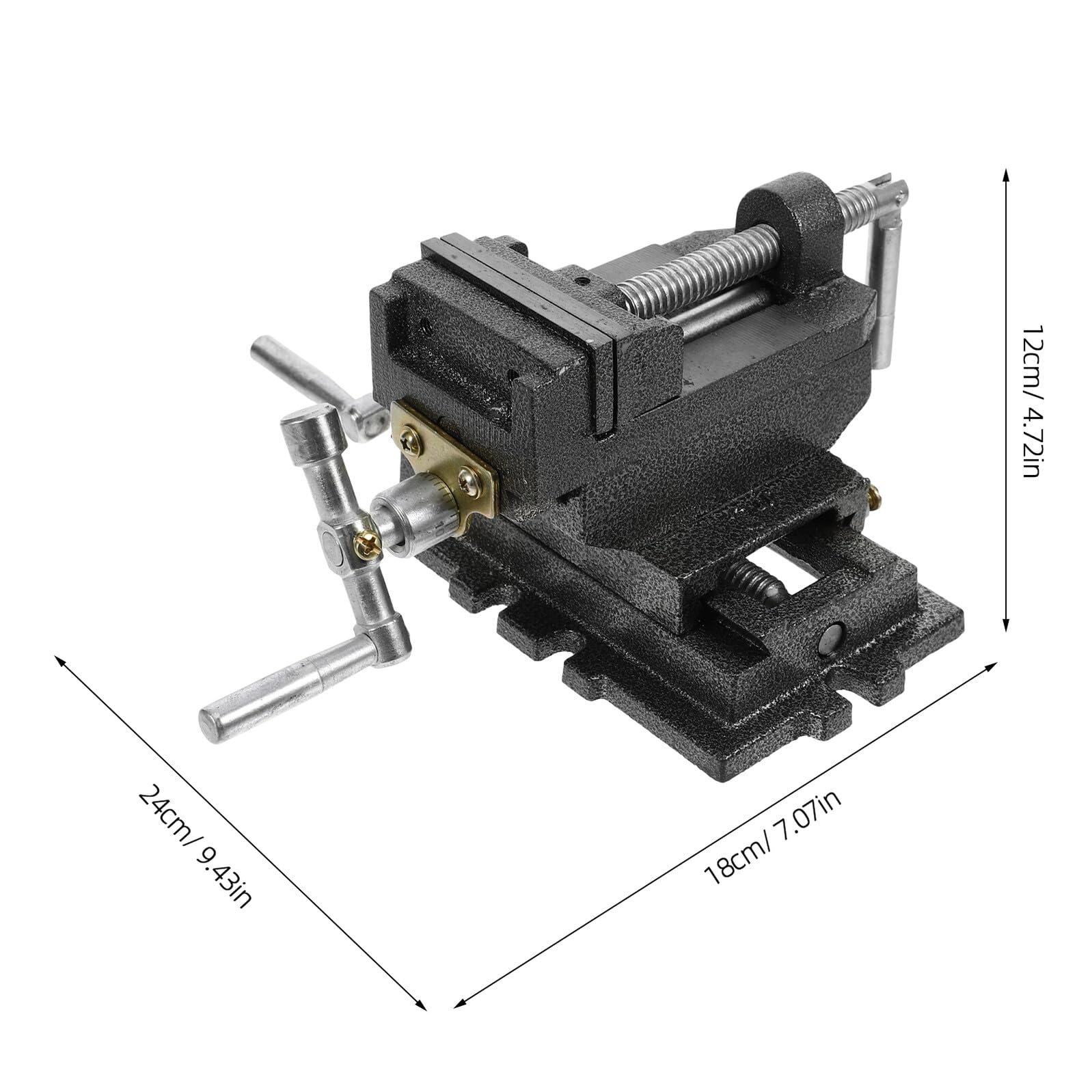 Étau de Perceuse à Colonne en Fer Noir, Ouverture 75cm, Précision
