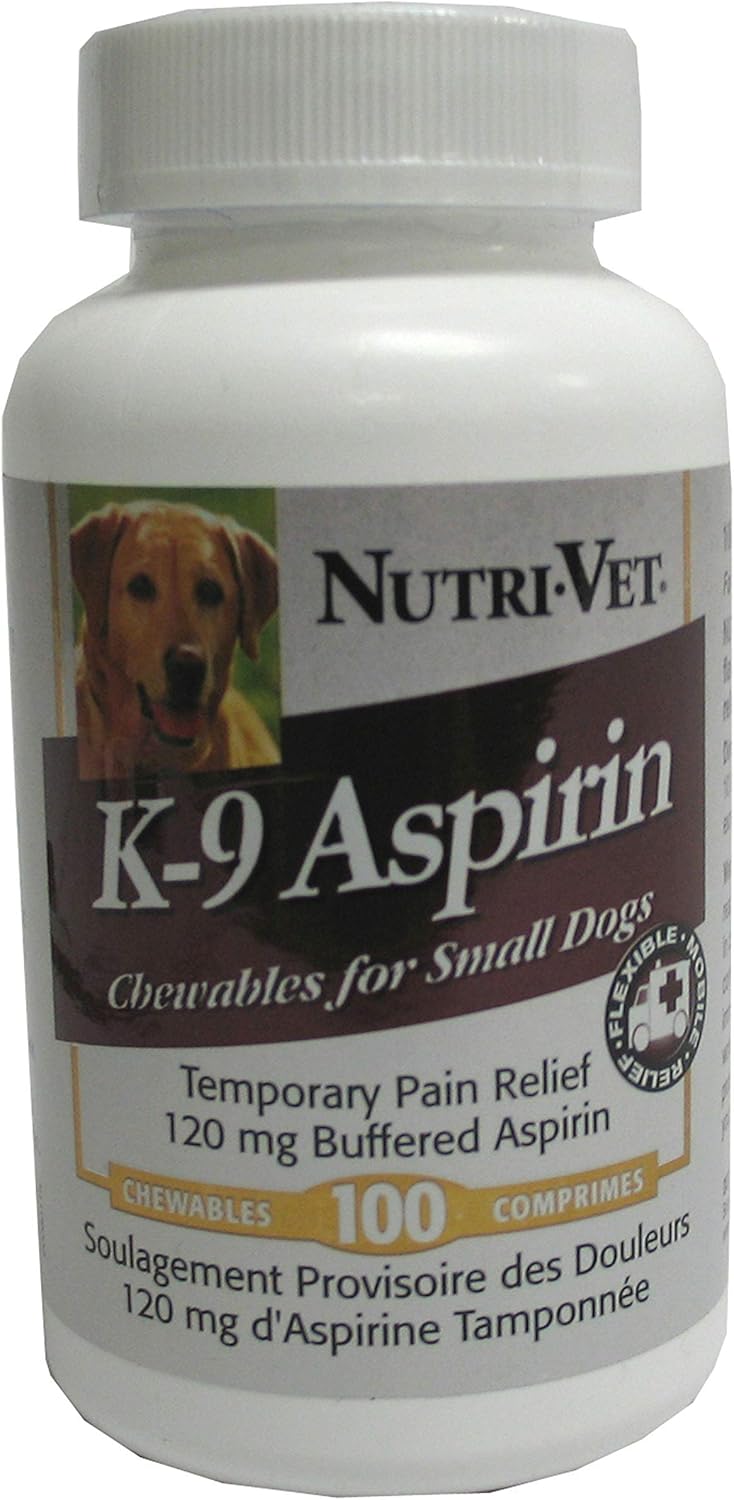 NutriVet K9 Aspirin 120mg Liver Chewables for Small Dogs