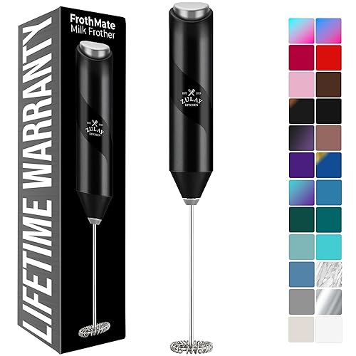 Zulay Kitchen Powerful Milk Frother Wand - Handheld Stainless Steel