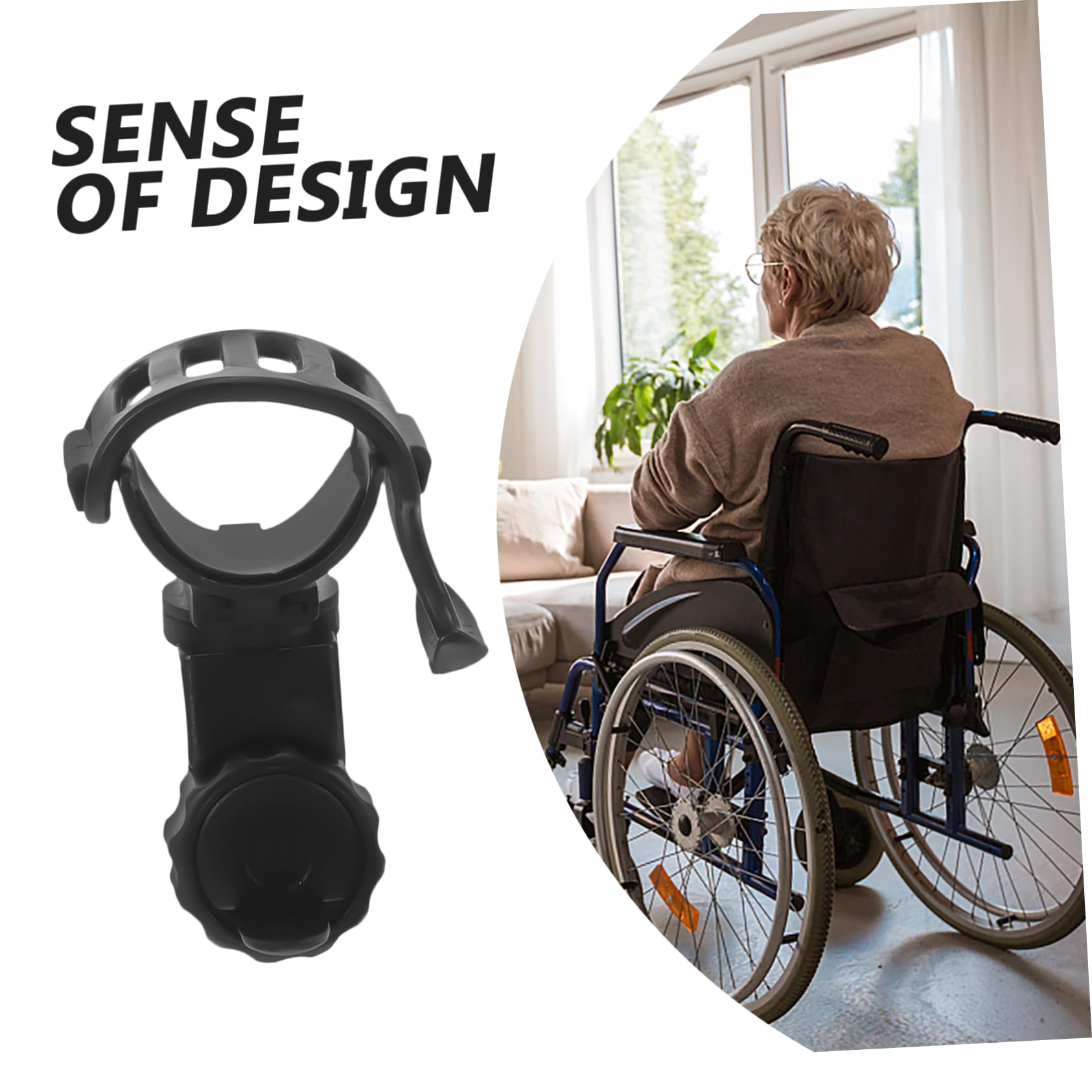 SKISUNO 2pcs Crutches Wheel Chairs Walking Sticks an Fittings Scooter Cane Organizer Cane Holder for Walker Wheelchair Crutch Storage Bracket Crutch Storage Rack Crutch Holder Rubber Black