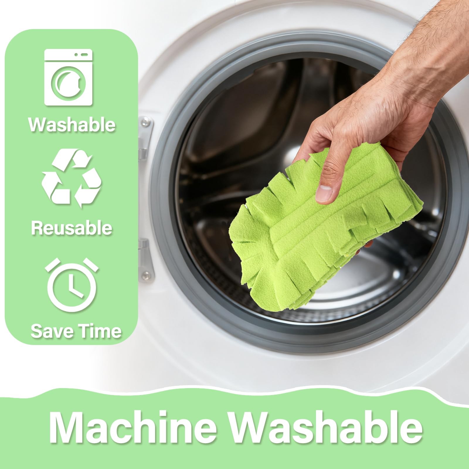 WRINGKIT 15 recambios reutilizables para plumero, almohadillas de forro polar resistentes de 360°, compatibles con plumero de mano Swiffer, para limpiar techos, ventiladores, maderas duras, ventanas,