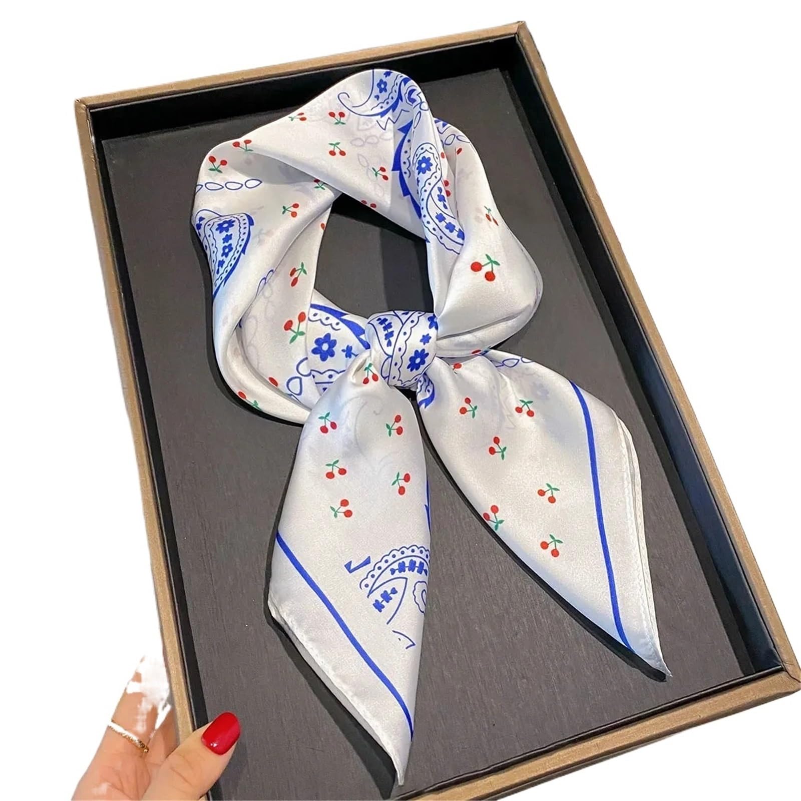 Bufanda para la cabeza, bufandas de moda para mujer, 1 unidad, 70 x 70 cm, bufanda cuadrada con estampado de seda, pañuelo decorativo para el cuello
