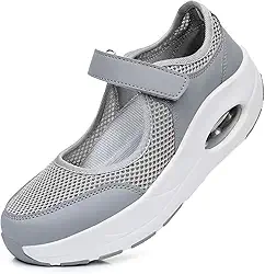 Women's Arch Support Walking Shoes, Comfortable Non Slip Orthopedic Sneakers for Ladies, Breathable Mesh Nursing Work Shoes for Plantar Fasciitis