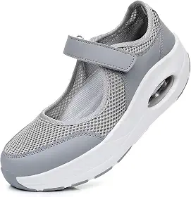 Women's Arch Support Walking Shoes, Comfortable Non Slip Orthopedic Sneakers for Ladies, Breathable Mesh Nursing Work Shoes for Plantar Fasciitis