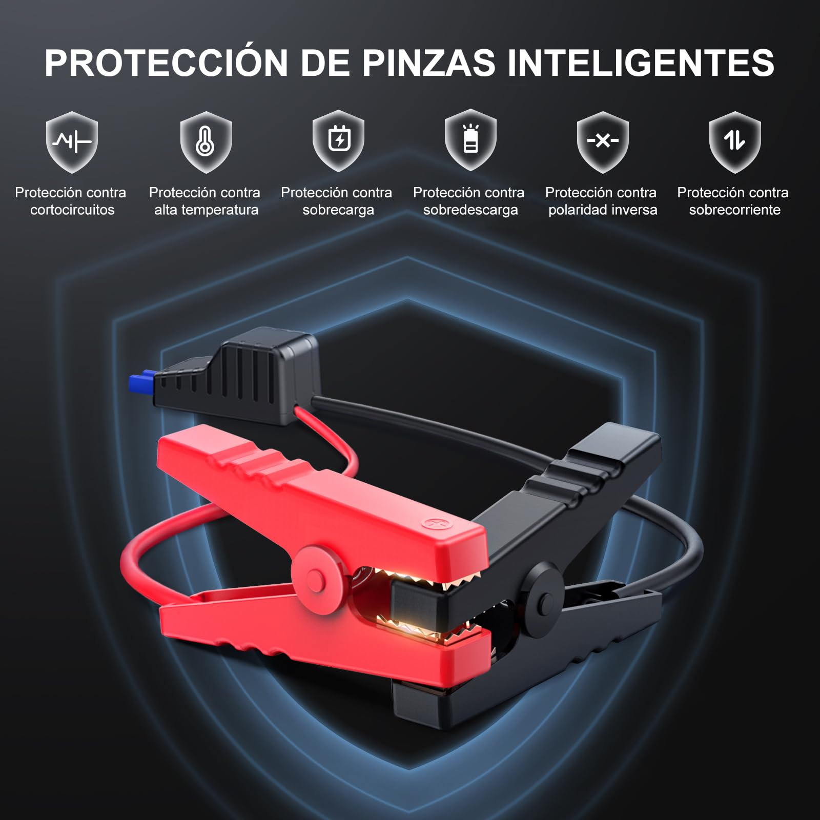 FLYLINKTECH Arrancador de Coches, 4000A 13200mAh Arrancador de Baterias de Coche (hasta 9.0L Gas o 8.5L Diesel), 3 Modos Linterna LED, Puerto USB