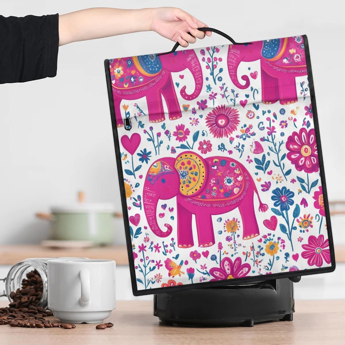 Stand Mixer Cover Compatible with KitchenAid Mixer 6/7/8 Quart with Pockets for Kitchen Aid Accessories and Attachments, Water-Resistant Quilted Polyester