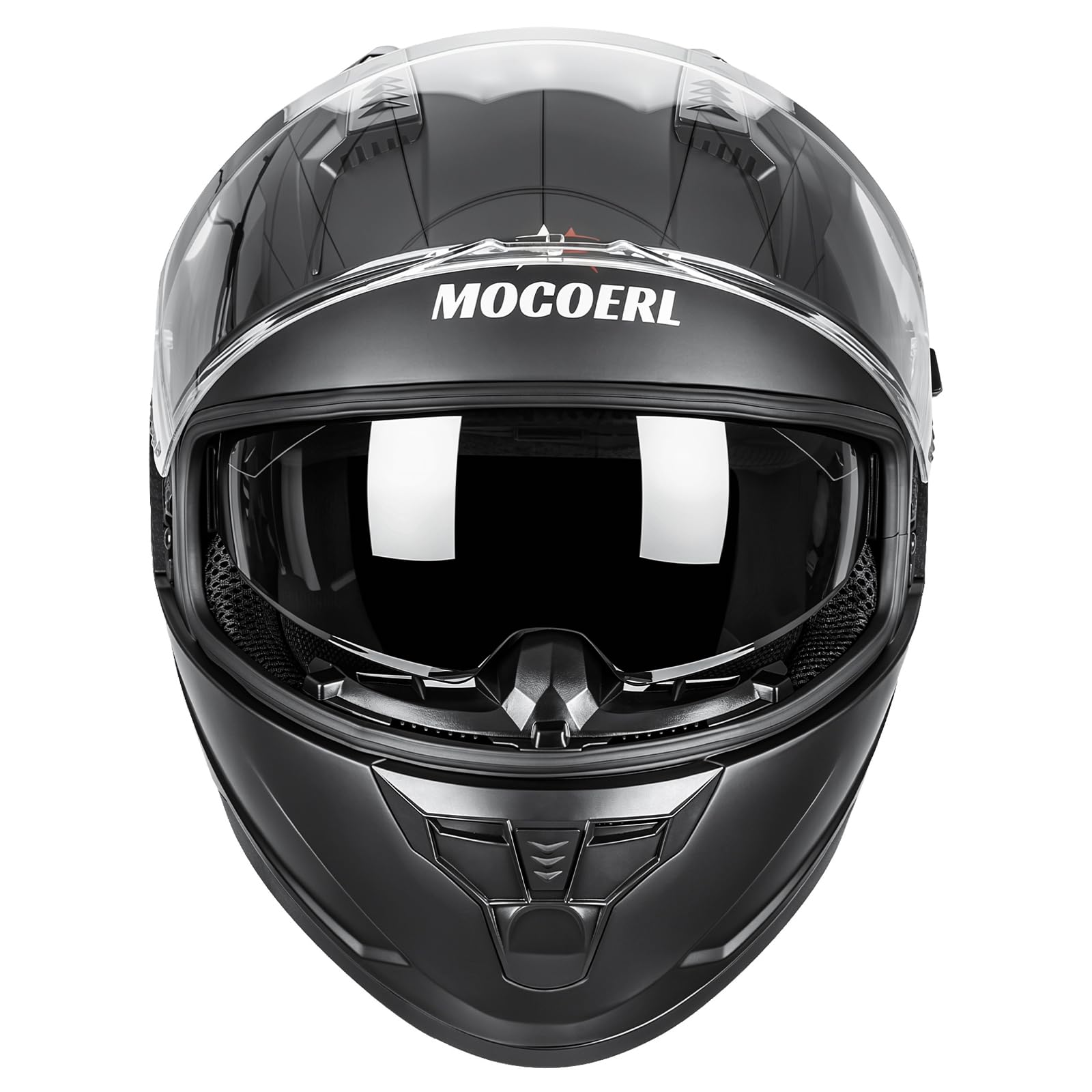 Integralhelm mit Sonnenblende | Motorradhelm Integralhelme | Motorradhelm Integralhelm Mofahelm ECE 22.06 | Kinn- & Kopfbelüftung | für Damen und Herren | Schwarz