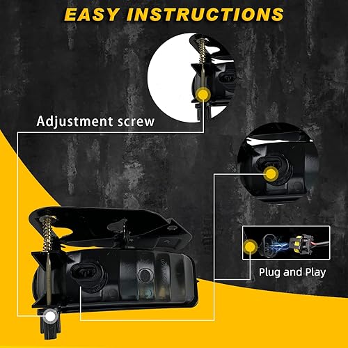 Miniatura 7 de Conjunto de luces antiniebla de repuesto para 2002 2003 2004 2005 2006 Cadillac EscaladeEscalade EXTEscalade ESV con bombillas halógenas de