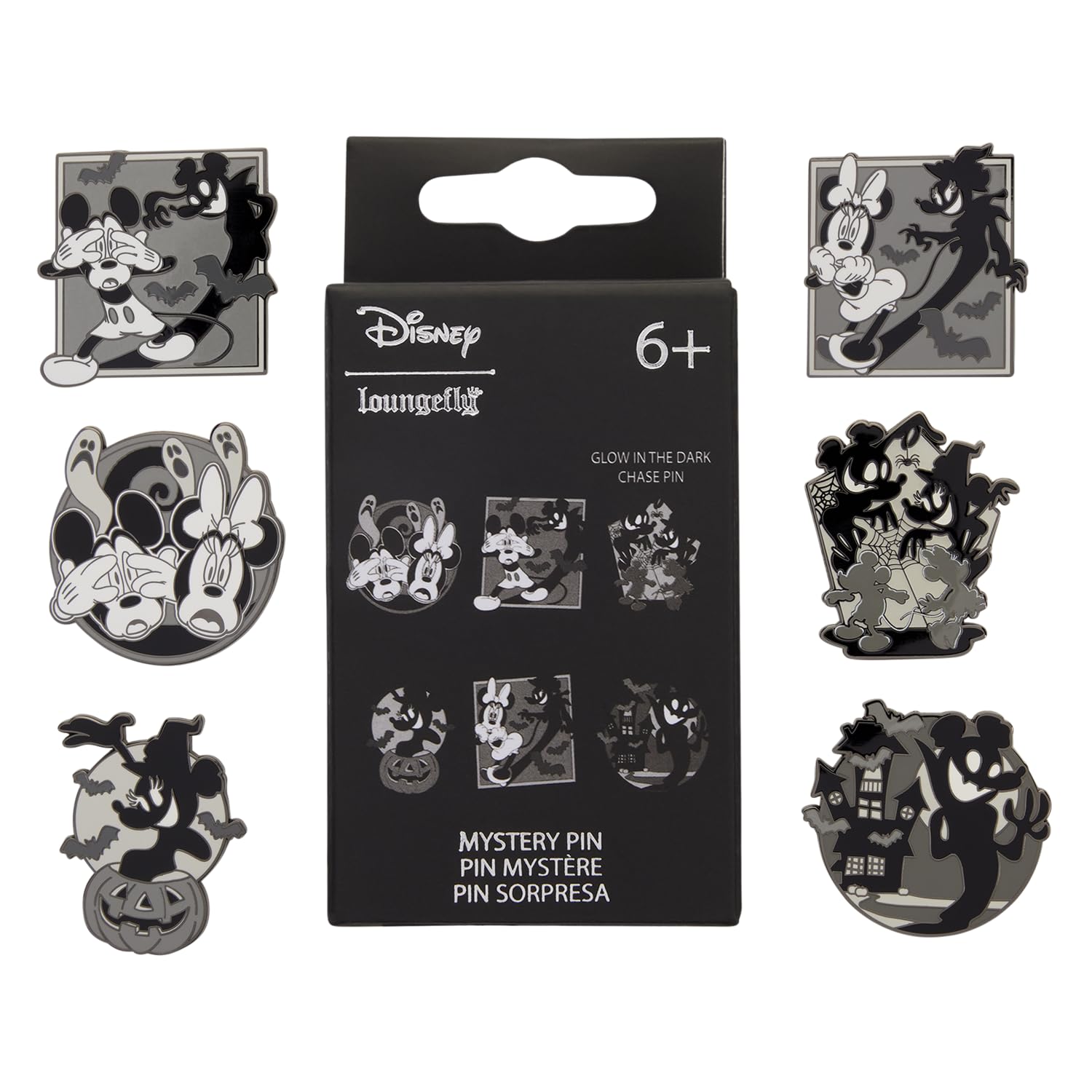Loungefly Disney Mickey & Minnie Ghost Mystery Box Pin