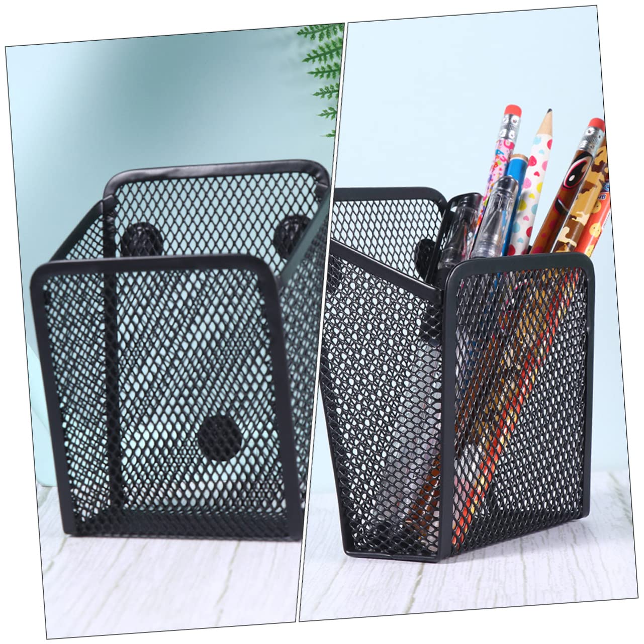 Portapenne Decorativo Da 3 Pezzi Contenitore Per Cancelleria Nero Contenitore Magnetico Multifunzionale Per Ufficio